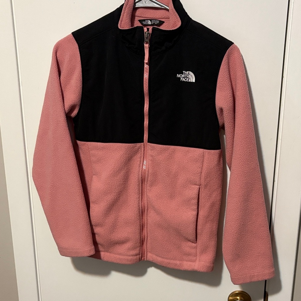The North Face Black and Pink Fleece Jacket- girls.youth  10/12